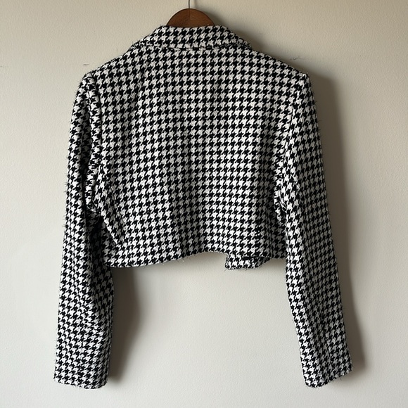 WAYF cropped houndstooth blazer size S - Picture 4 of 4